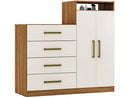 Cômoda 4 Gavetas 2 Portas Demóbile Aurea